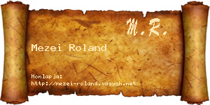 Mezei Roland névjegykártya